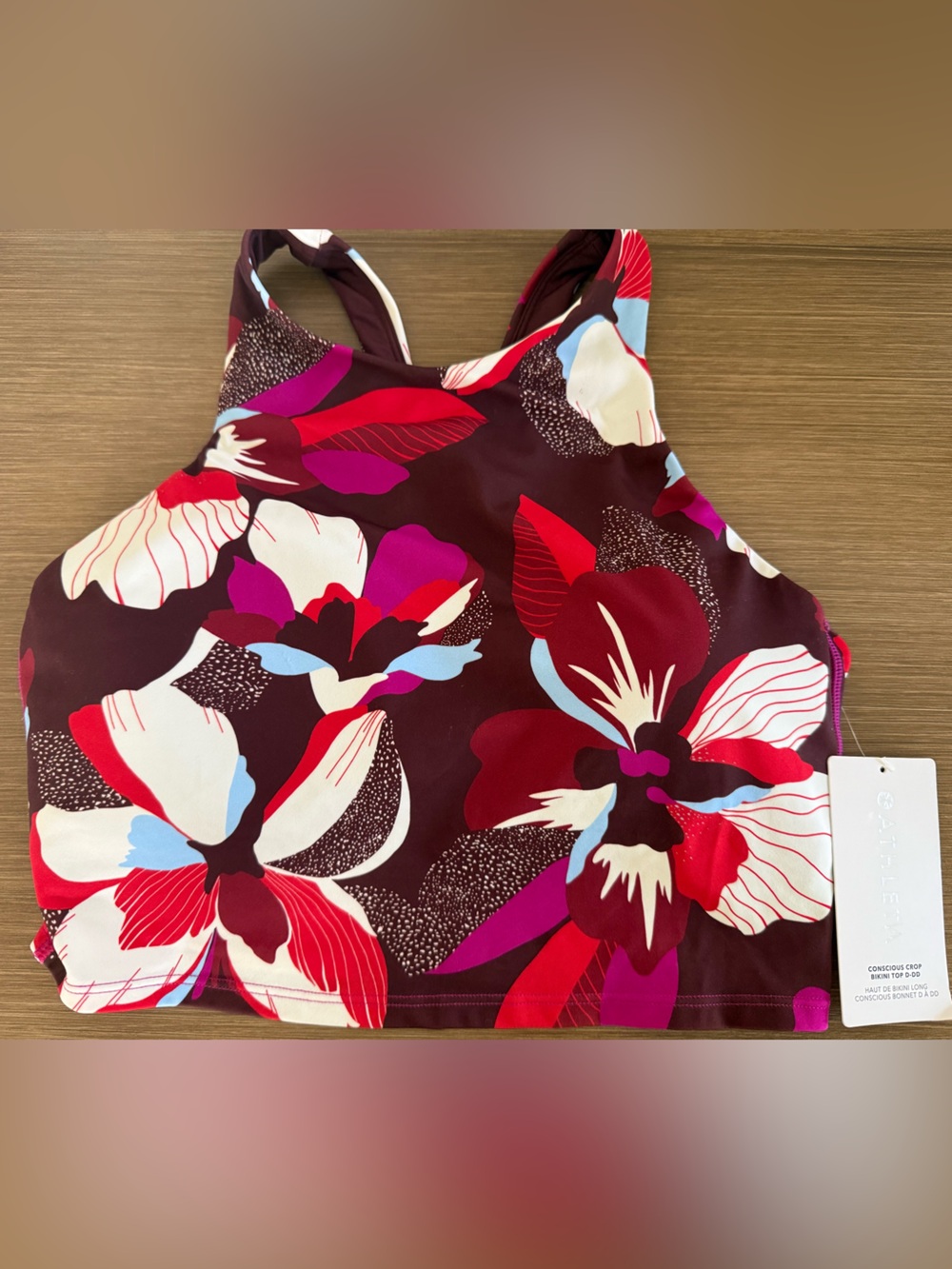 Athleta crop swim top